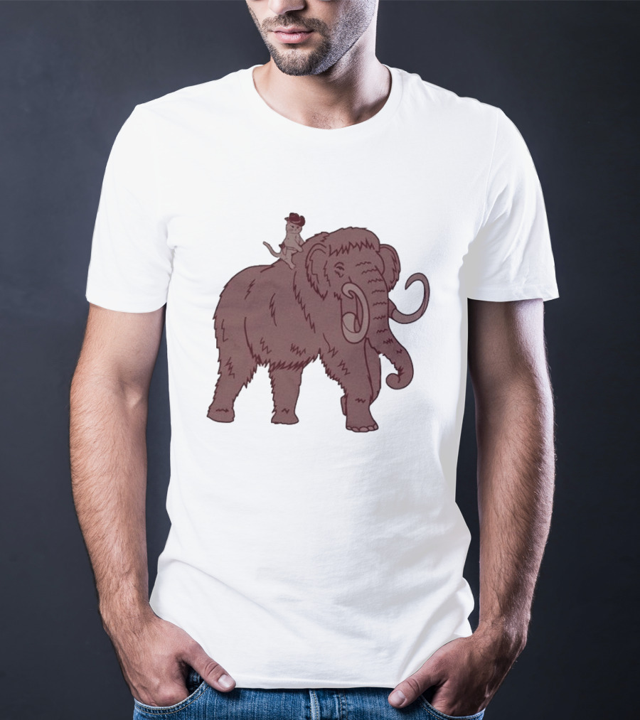 Gary Riding Mammoth Cowboy Adventure T-Shirt