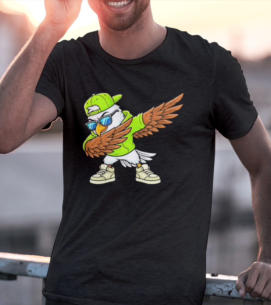 Seattle Seahawks Dabbing Hip Hop Eagle Fan T-Shirt