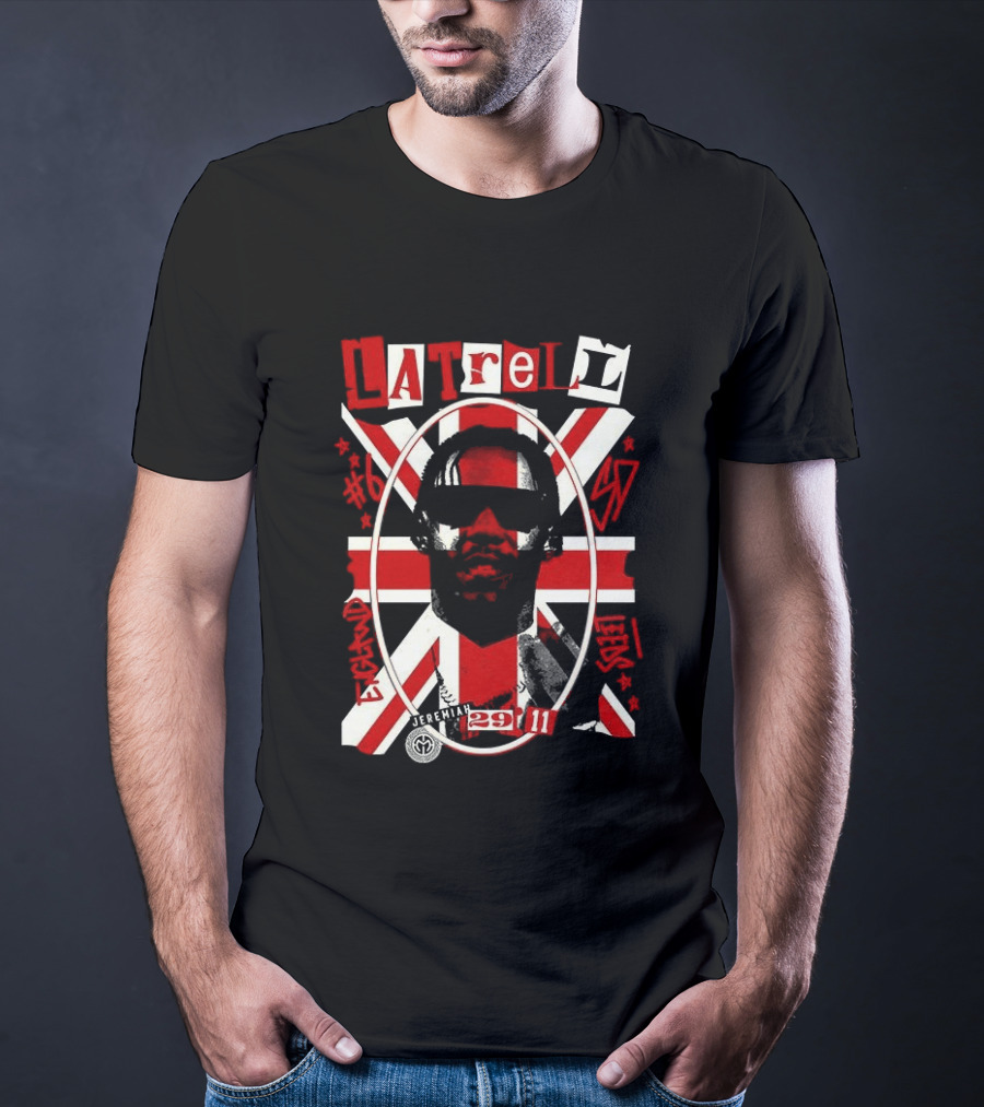 Latrell Davis San Diego State Aztecs NCAA Basketball UK Union Flag 29 11 T-Shirt