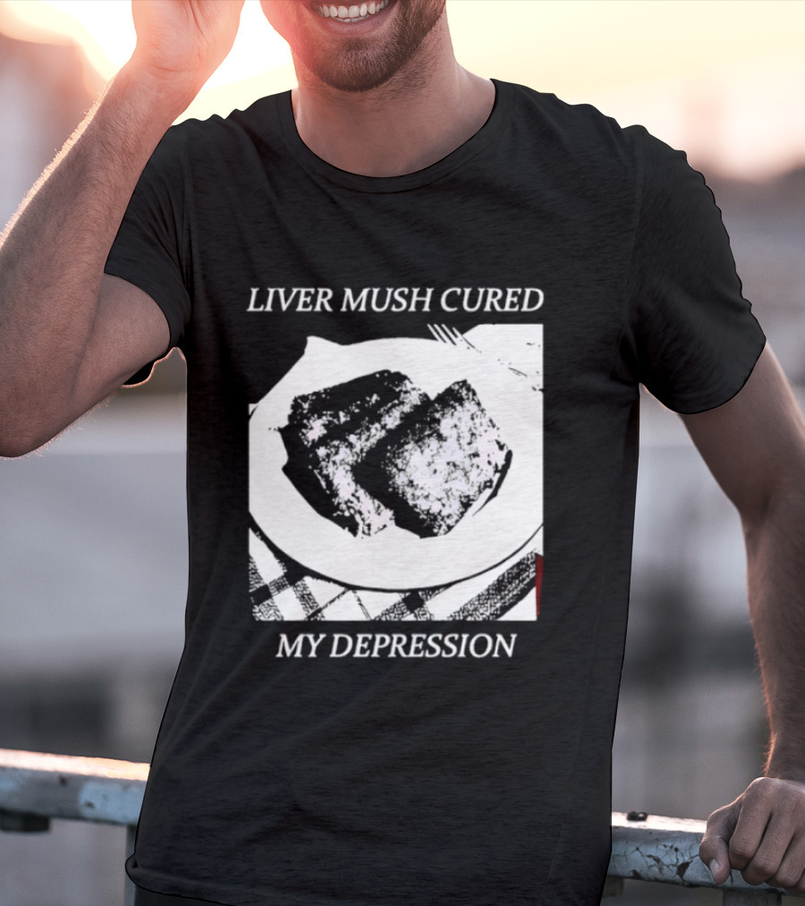Liver Mush Cured My Depression By Graham Irvin Plate T-Shirt