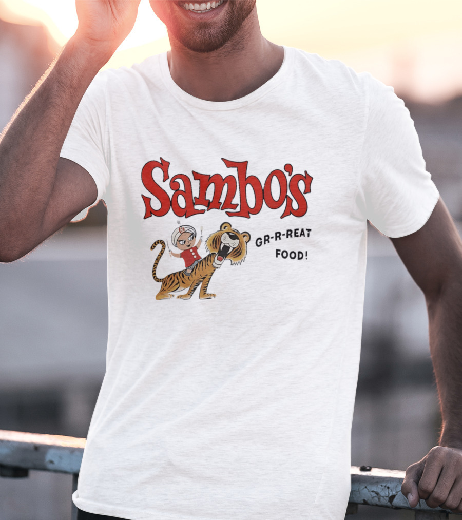 Sambo's Restaurant GR R REAT Food Cartoon Tiger And Boy T-Shirt