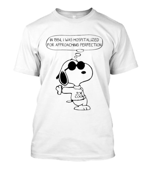 Snoopy Joe Cool 1984 Hospitalized For Approaching Perfection T-Shirt
