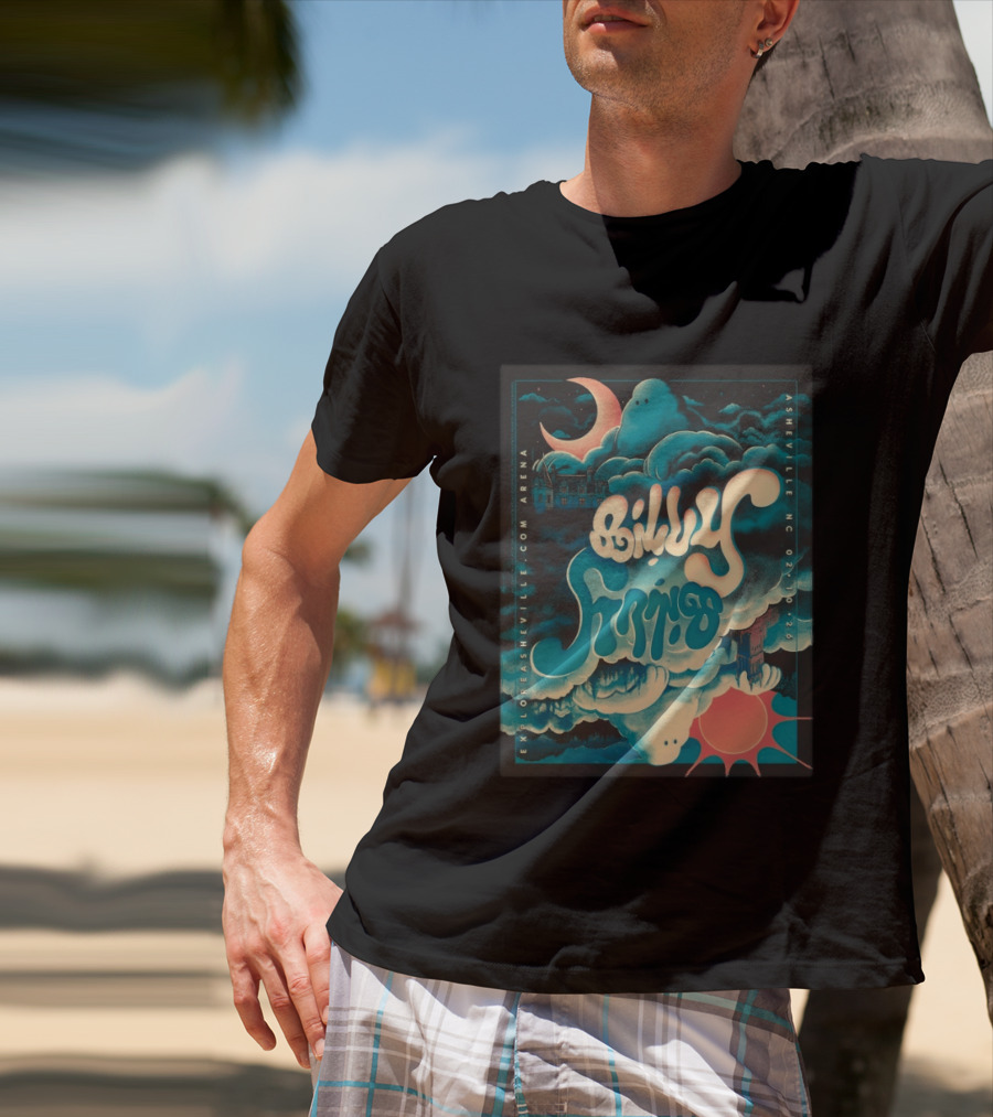 Billy Strings Tour Asheville NC February 10 2026 ExploreAsheville Arena Moon Clouds T-Shirt