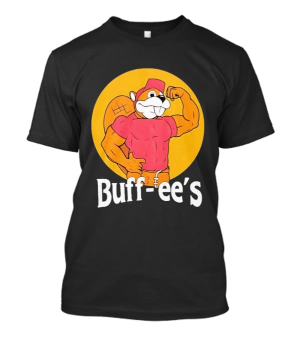 Buff Ee's Muscular Beaver Cartoon T-Shirt