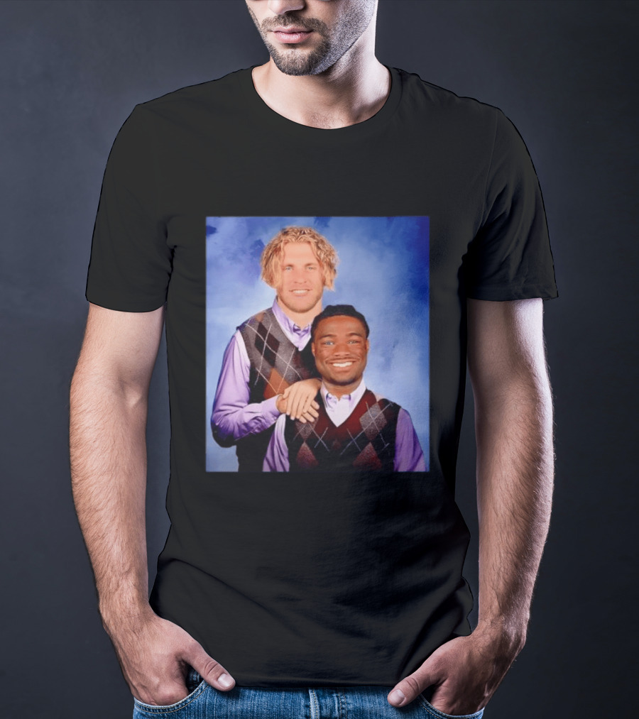 Cooper Kupp Jalen Milroe Step Brothers Comedy Parody Sweater Vest Collage T-Shirt