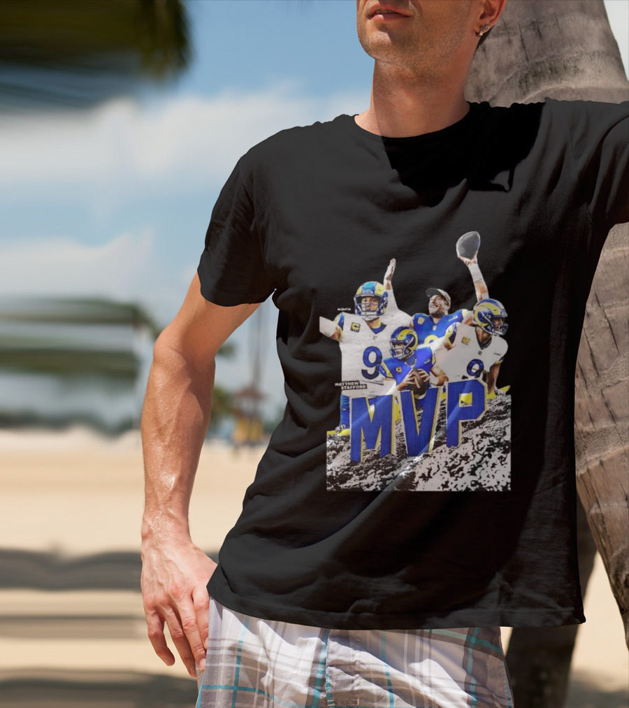 Matthew Stafford Los Angeles Rams MVP 2025 Number 9 Football T-Shirt