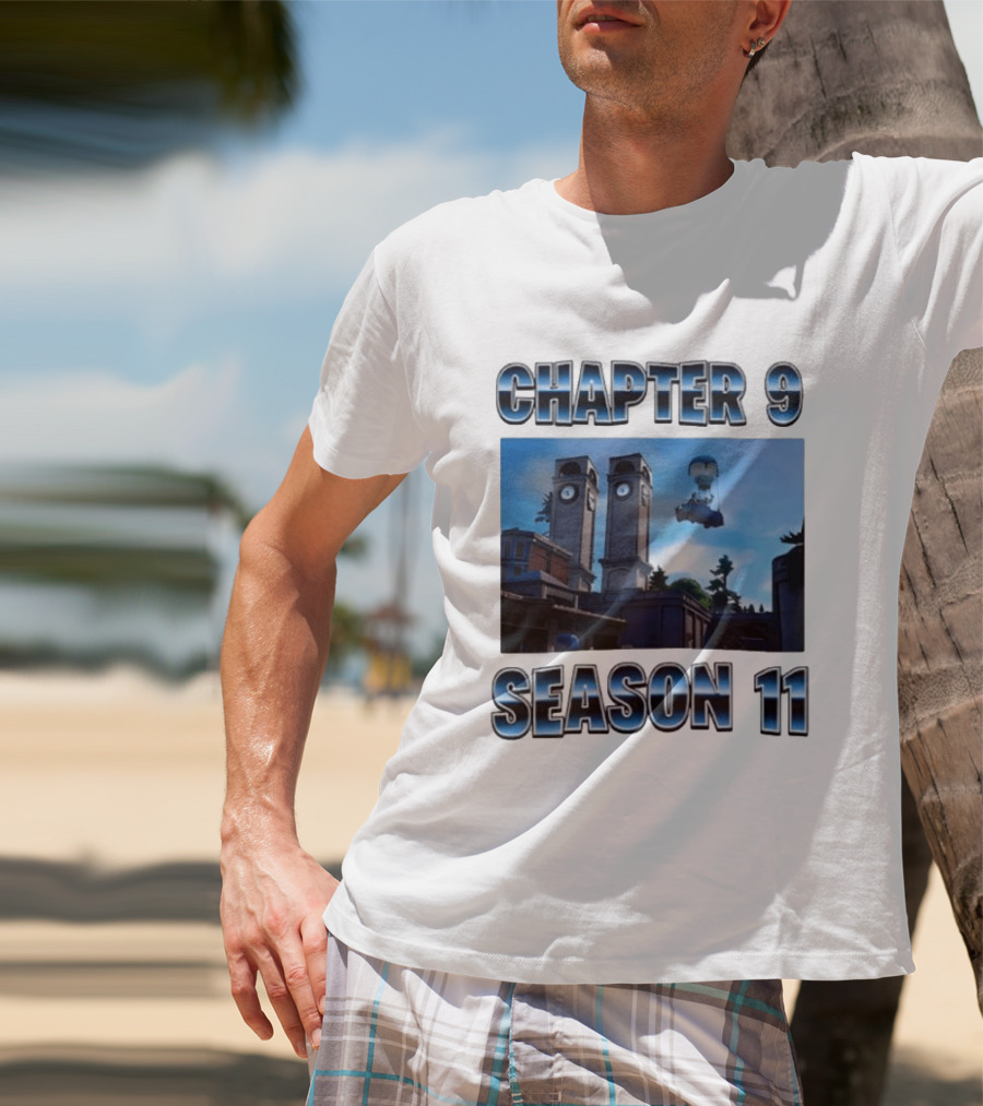 Chapter 9 Season 11 Tower Scene Floating Bus T-Shirt