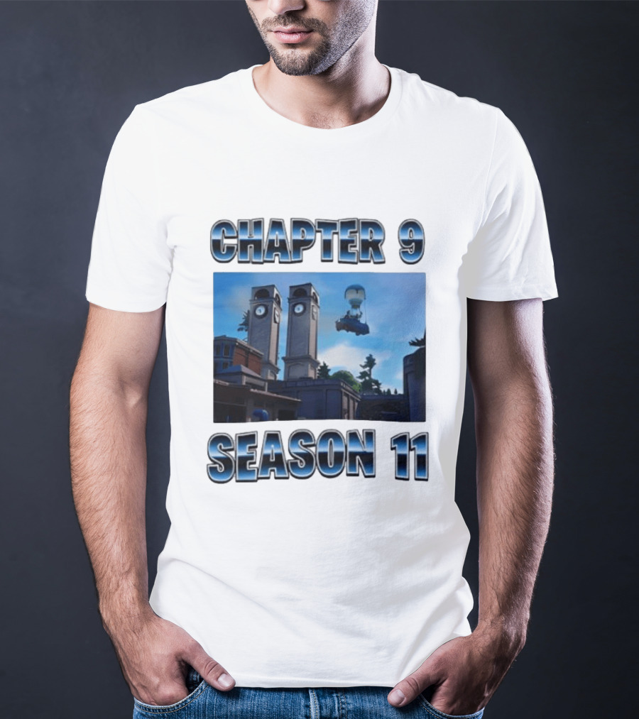 Chapter 9 Season 11 Tower Scene Floating Bus T-Shirt