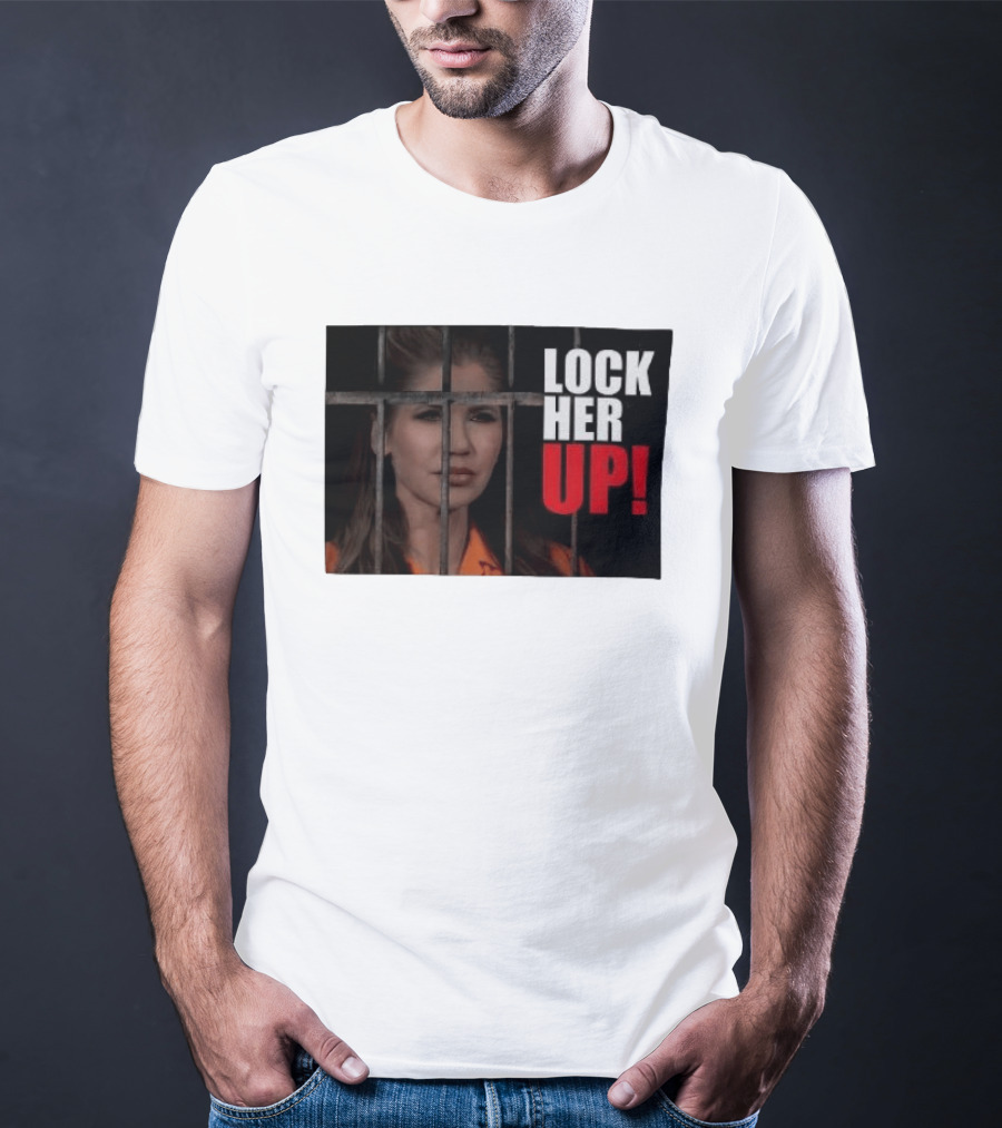Lock Her Up Kristi Noem Bars Orange Jump Suit T-Shirt