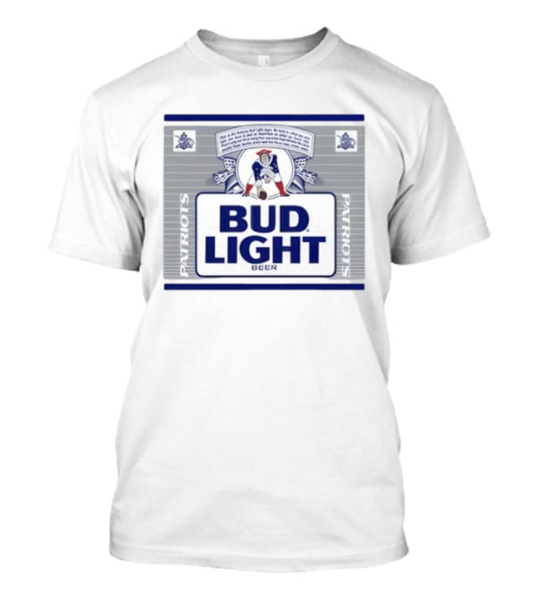 New England Patriots Bud Light Crest Mitchell & Ness Pullover T-Shirt