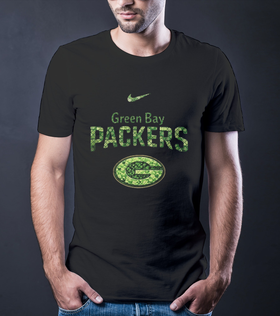 Green Bay Packers Snoopy Who Needs Luck Nike Collaboration T-Shirt