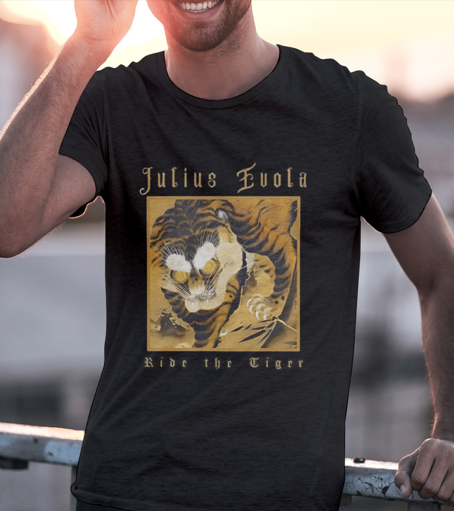 Julius Evola Ride The Tigers Fierce Golden Tiger T-Shirt