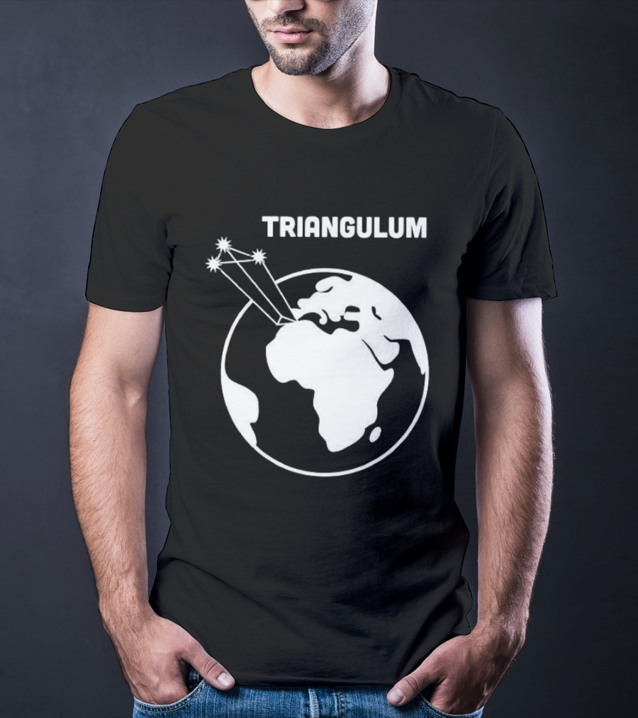 Triangulum Constellation Over Earth Globe T-Shirt