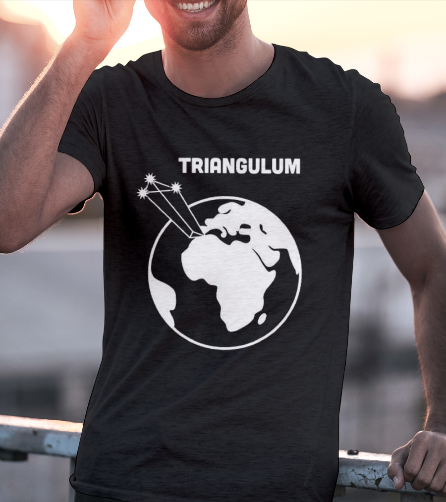 Triangulum Constellation Over Earth Globe T-Shirt