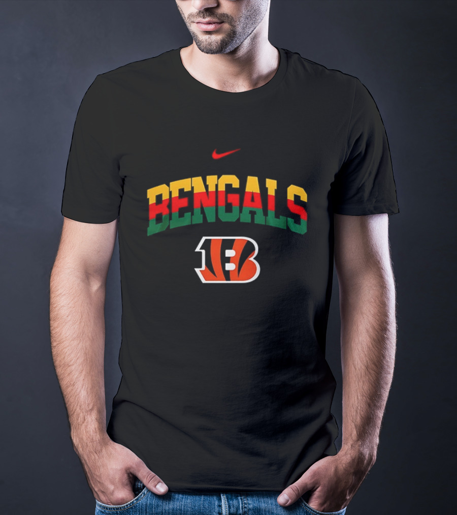 Cincinnati Bengals Black History 100th Anniversary Nike Bengals B T-Shirt