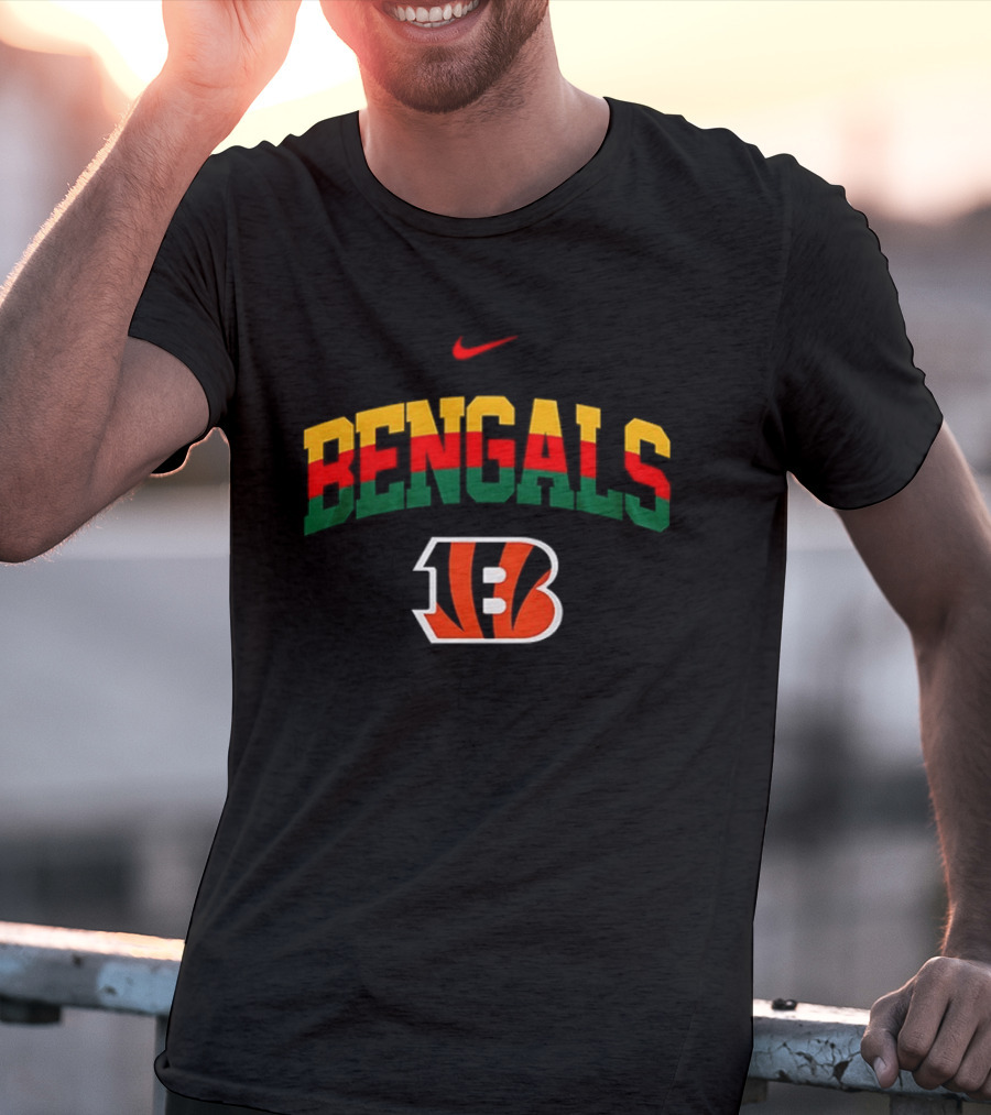 Cincinnati Bengals Black History 100th Anniversary Nike Bengals B T-Shirt
