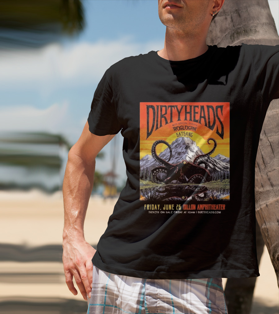 Dirty Heads Live June 26 2026 Dillon Amphitheater Colorado Featuring RDGLDGRN Satsang T-Shirt