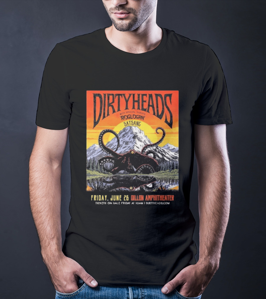 Dirty Heads Live June 26 2026 Dillon Amphitheater Colorado Featuring RDGLDGRN Satsang T-Shirt