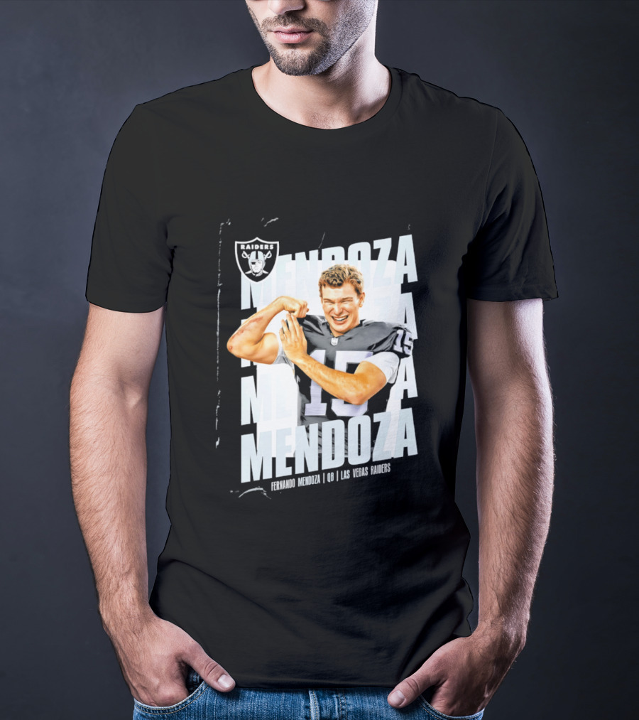 Las Vegas Raiders Fernando Mendoza Quarterback 15 Mendoza T-Shirt