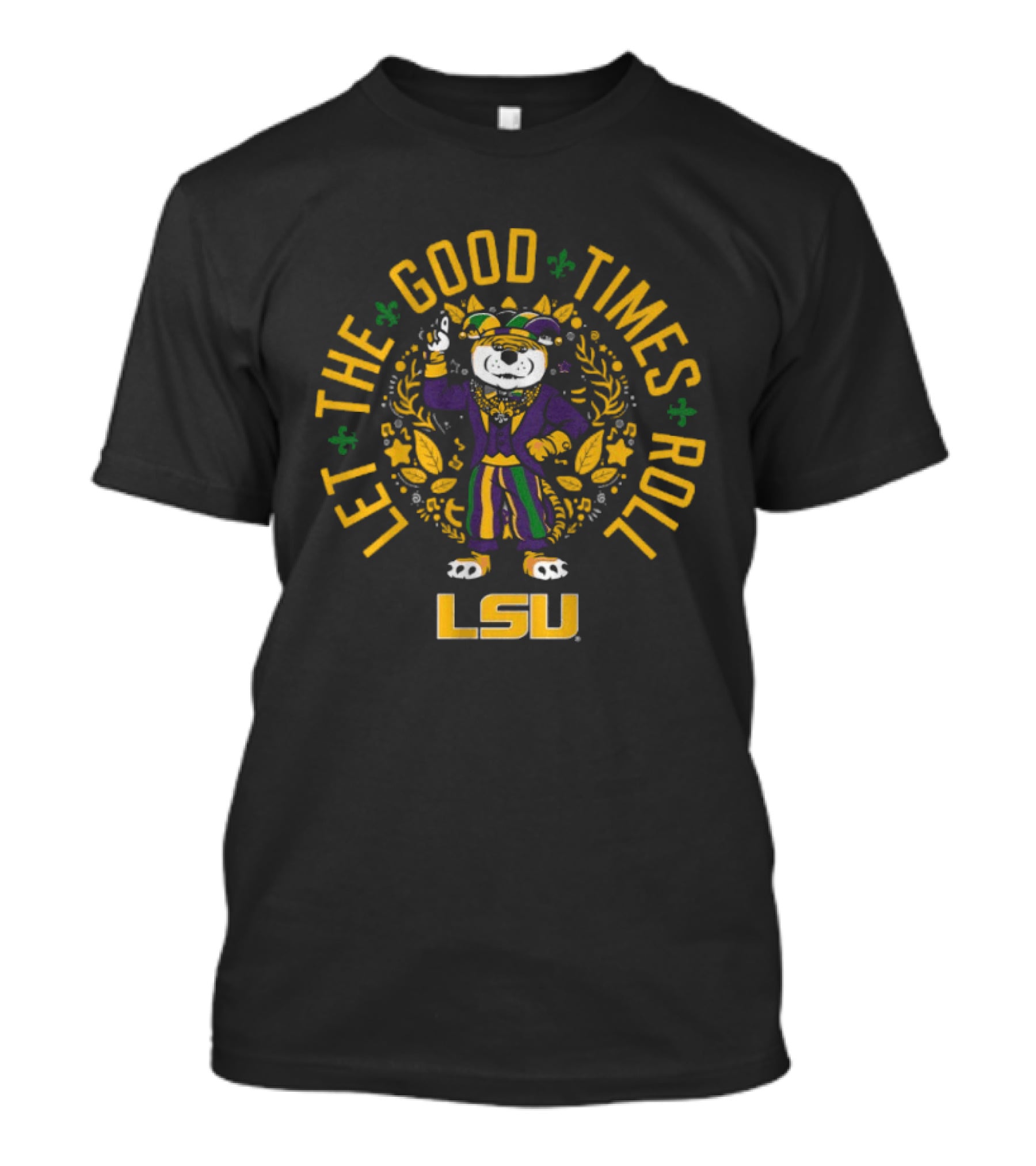 LSU Let The Good Times Roll Mardi Gras Tiger T-Shirt