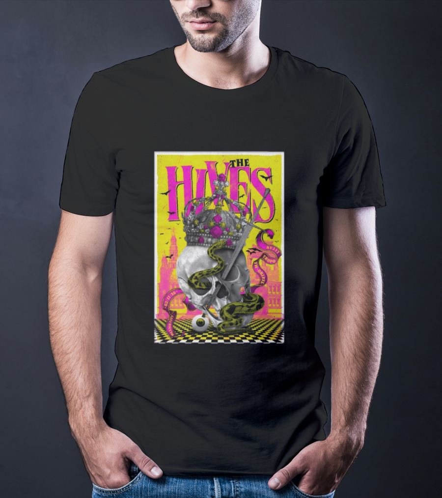 The Hives Teatro Metropolitán Mexico Feb 11 2026 Skull Crown Snake T-Shirt