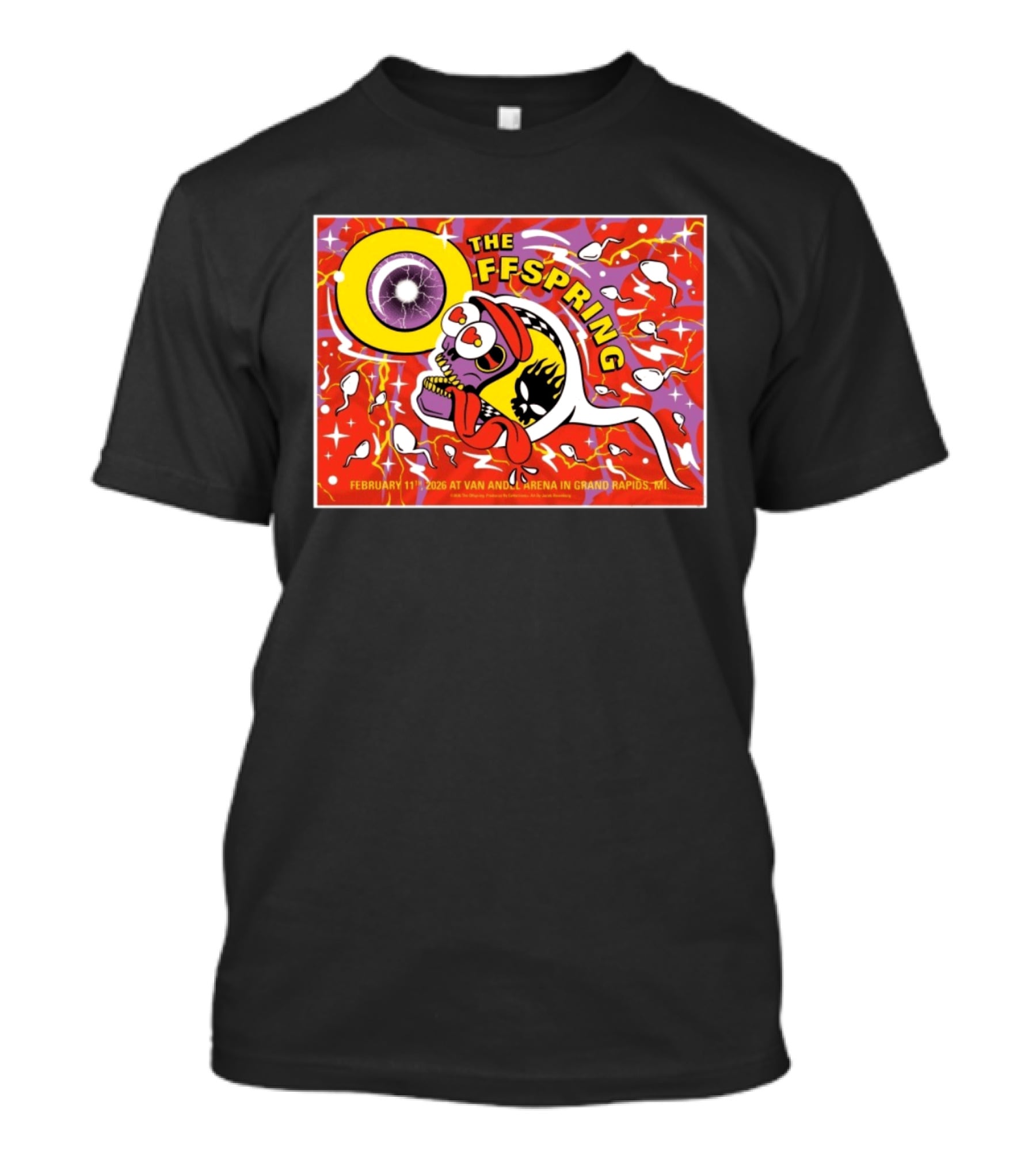 The Offspring February 11 2026 Van Andel Arena Grand Rapids MI Bold Psychedelic T-Shirt