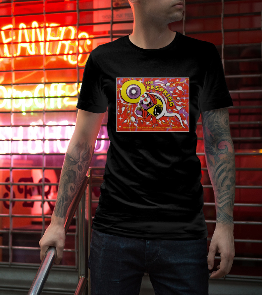 The Offspring February 11 2026 Van Andel Arena Grand Rapids MI Bold Psychedelic T-Shirt