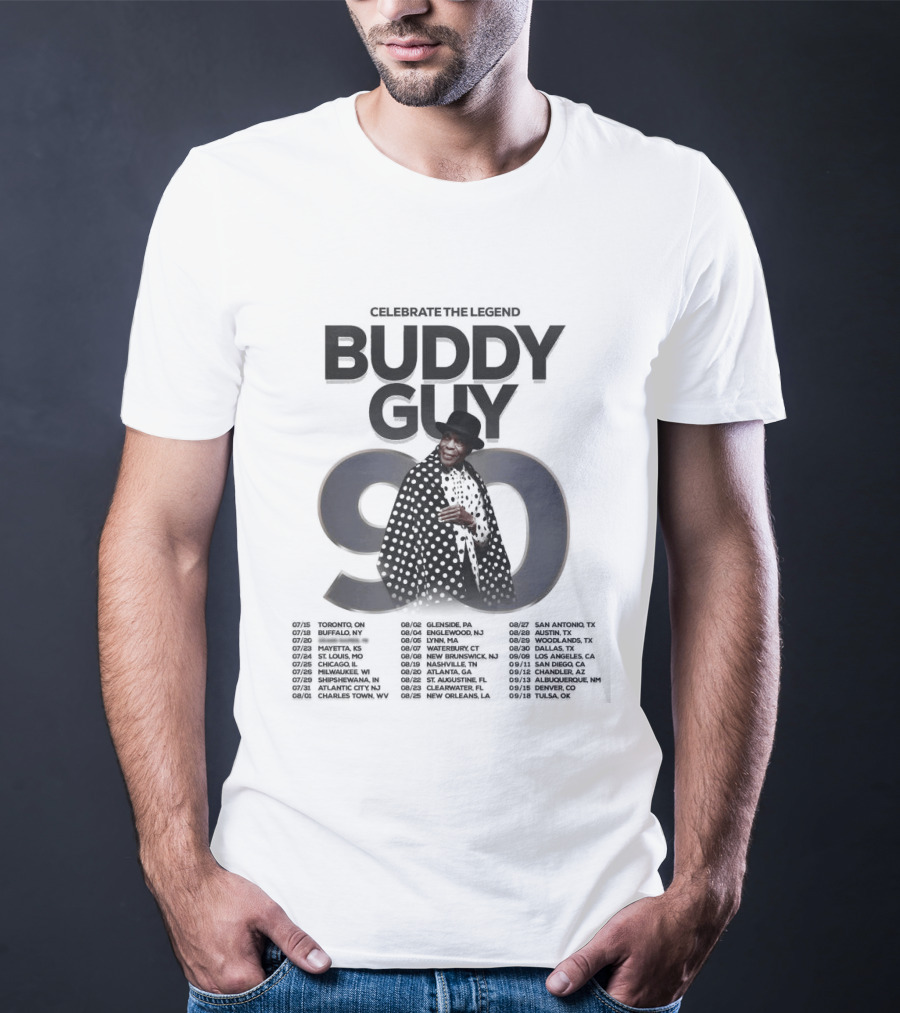 Buddy Guy 90 Celebrate The Legend North America Tour 2026 Schedule Dates T-Shirt