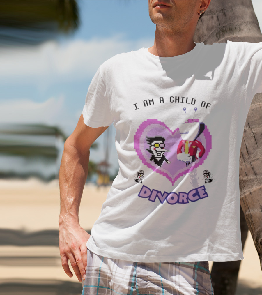 I Am A Child Of Divorce Heart Spamton Tenna Pixel T-Shirt