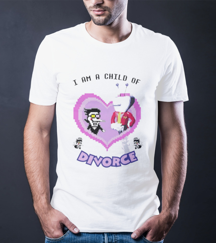 I Am A Child Of Divorce Heart Spamton Tenna Pixel T-Shirt