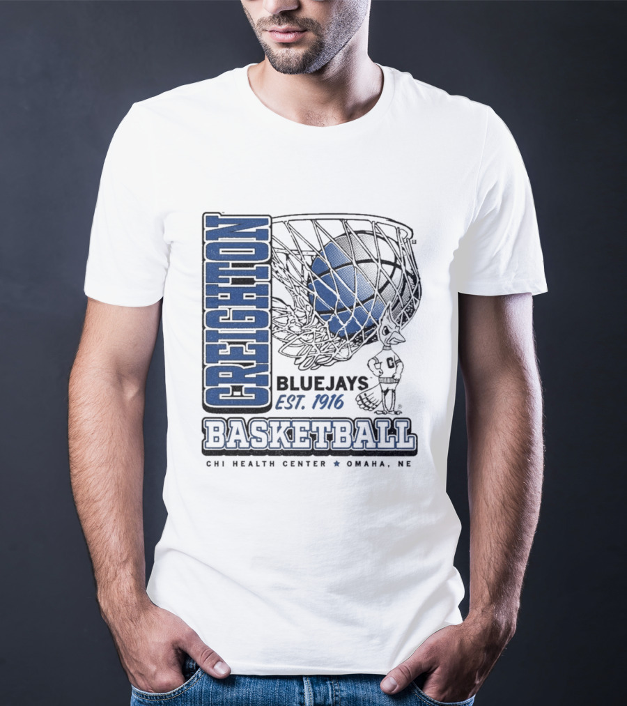 Creighton Bluejays Basketball Est. 1916 CHI Health Center Omaha NE T-Shirt