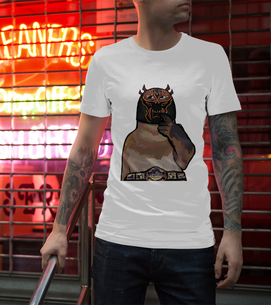 PrawTel Wrestling Champion Luchador Masked Monkey T-Shirt