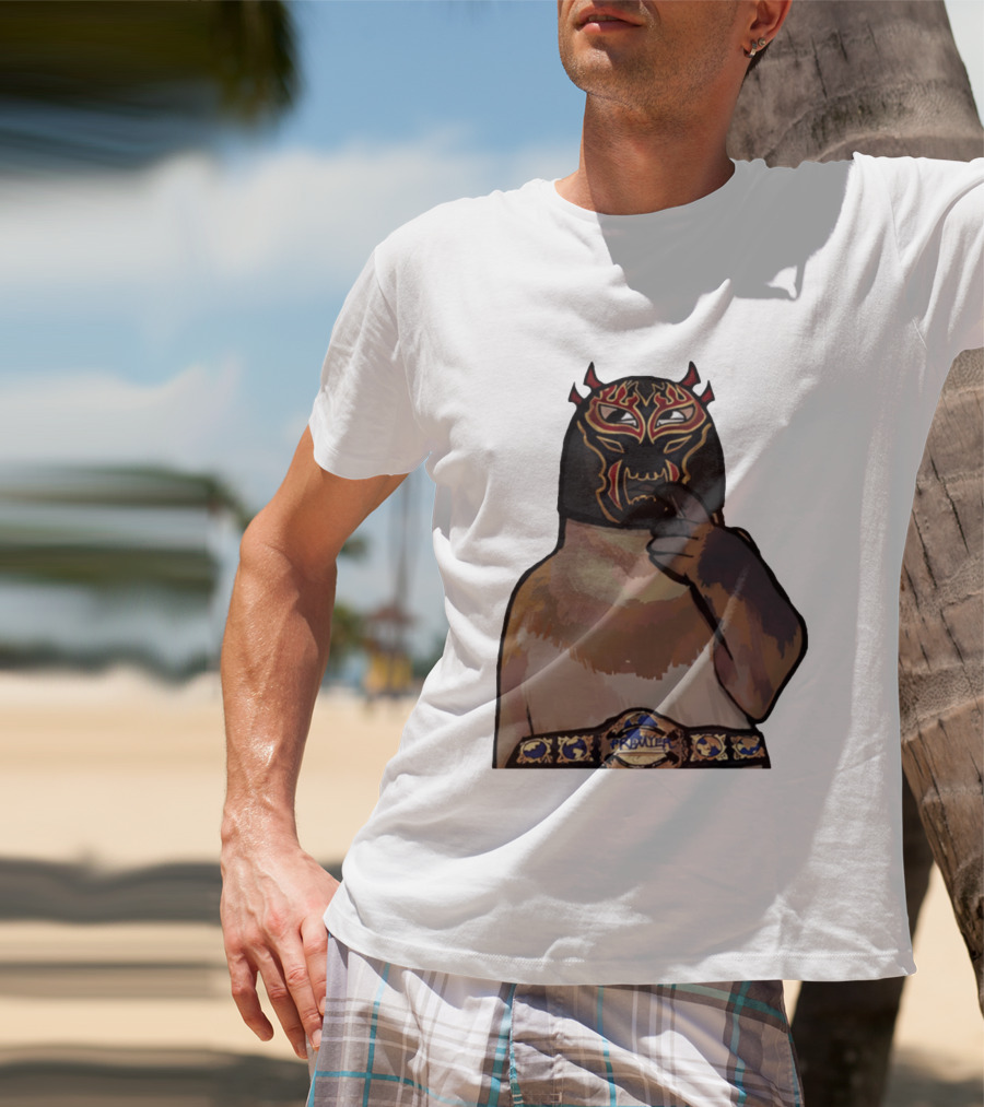PrawTel Wrestling Champion Luchador Masked Monkey T-Shirt