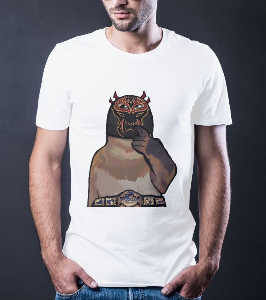 PrawTel Wrestling Champion Luchador Masked Monkey T-Shirt