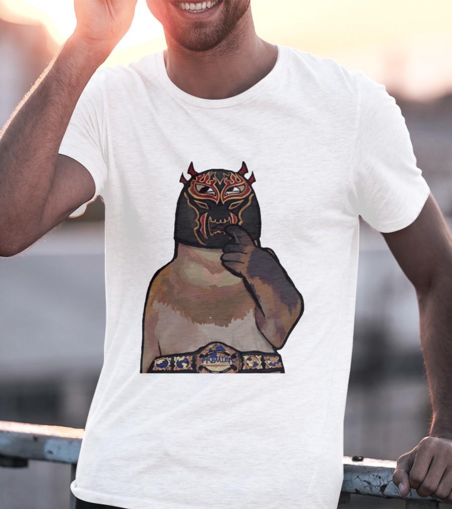 PrawTel Wrestling Champion Luchador Masked Monkey T-Shirt