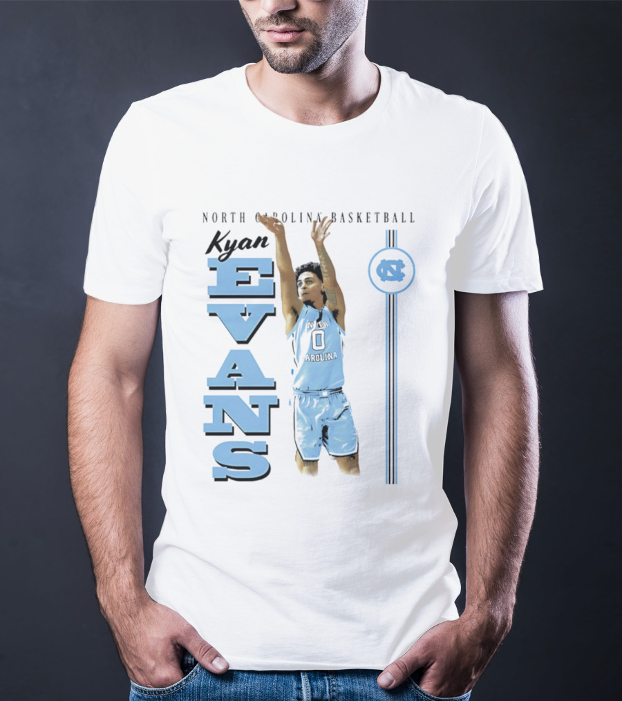 Kyan Evans North Carolina Basketball Tar Heels Team Spirit T-Shirt
