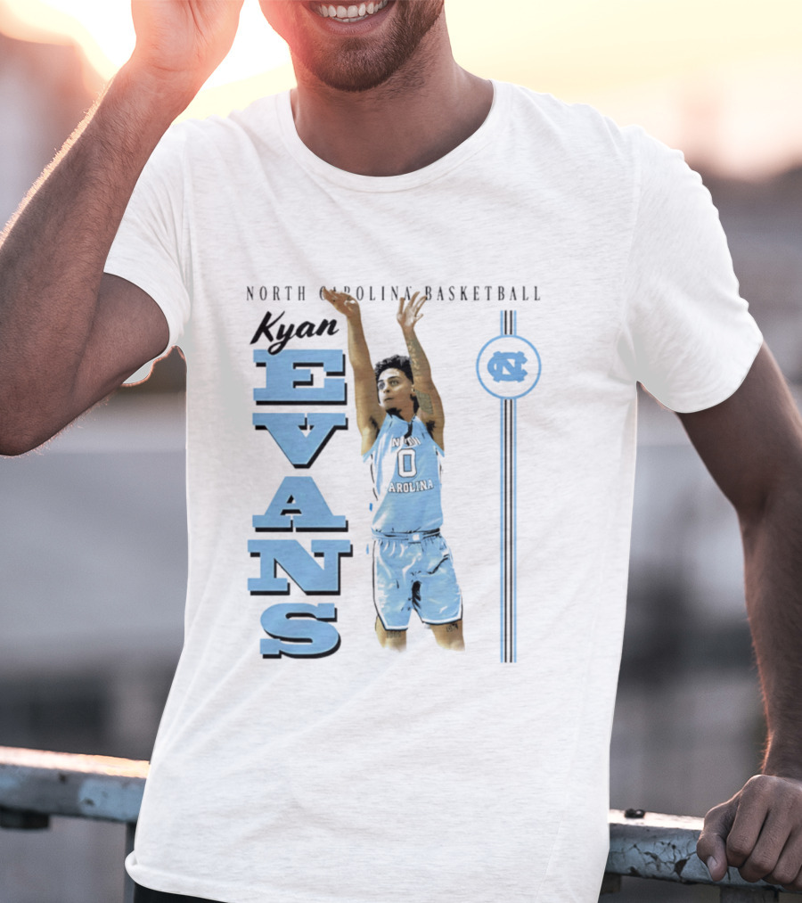 Kyan Evans North Carolina Basketball Tar Heels Team Spirit T-Shirt