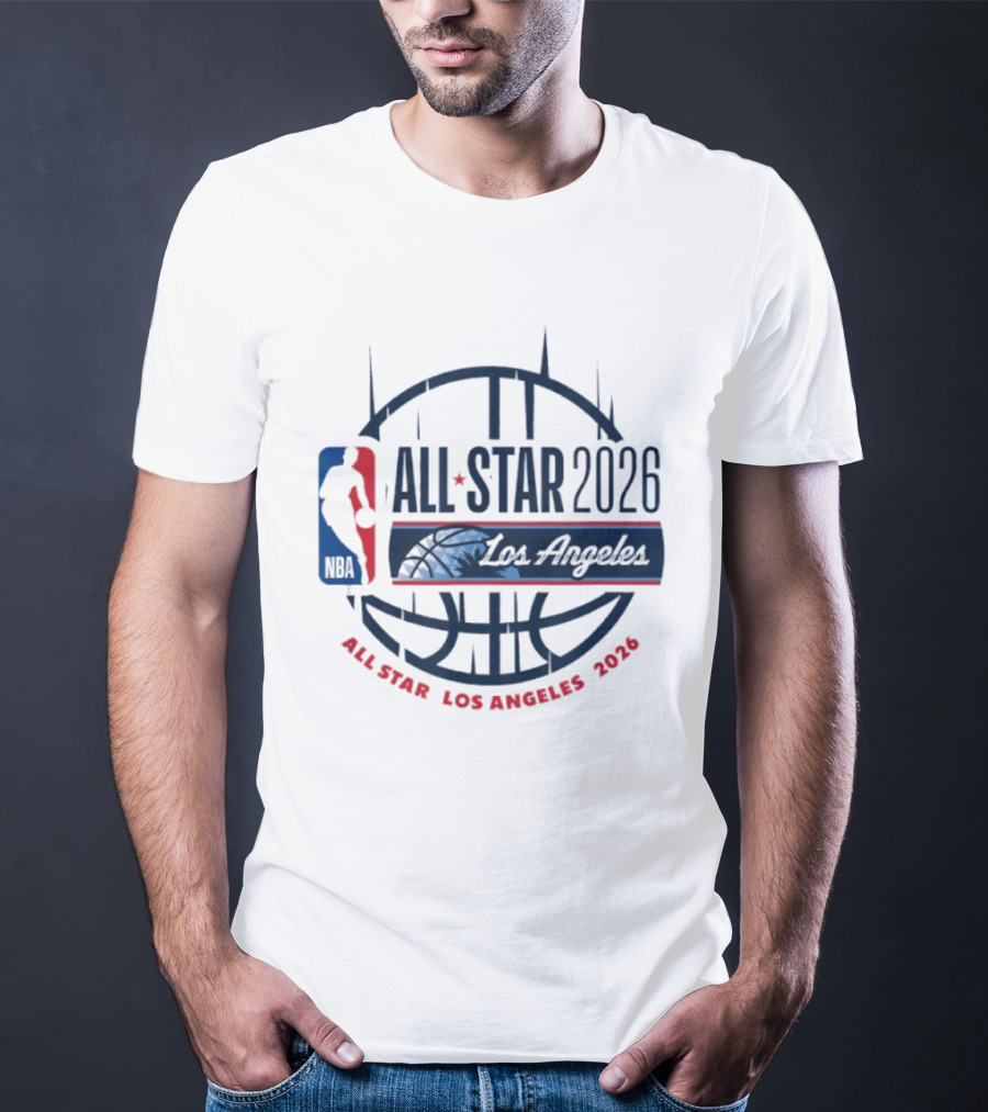 NBA All Star 2026 Los Angeles Basketball Event T-Shirt