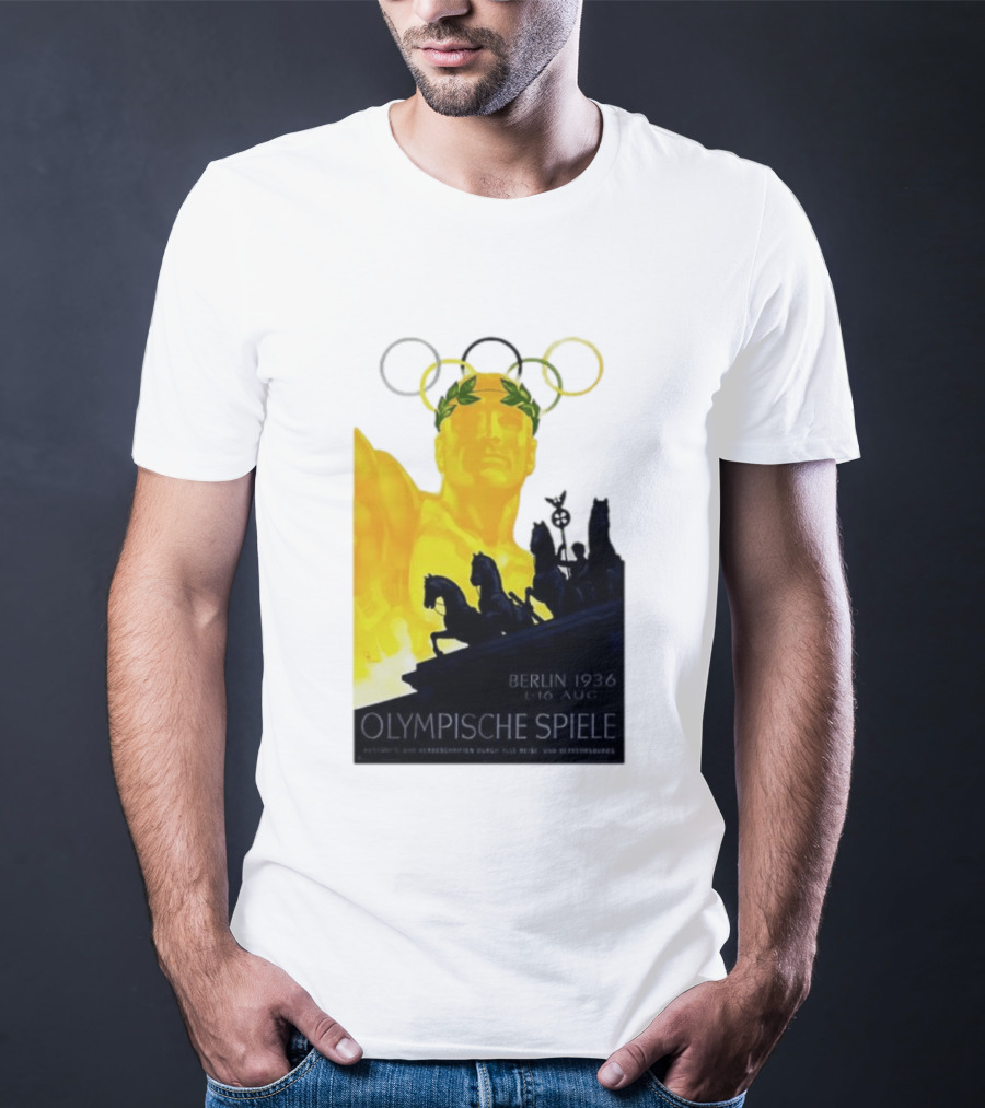 Berlin 1936 1 16 Aug Olympische Spiele Olympische Ringe Quadriga T-Shirt