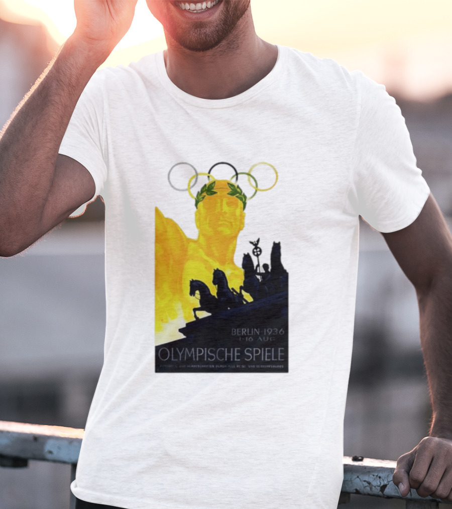 Berlin 1936 1 16 Aug Olympische Spiele Olympische Ringe Quadriga T-Shirt