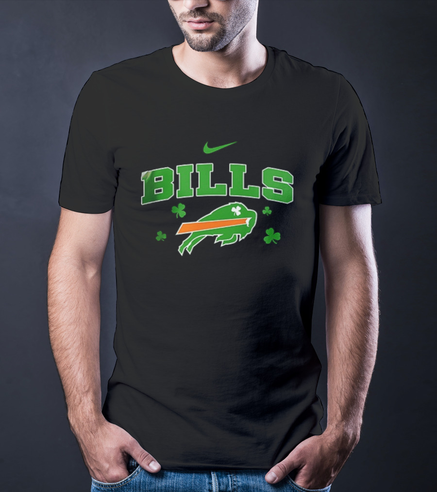 Buffalo Bills Irish Clover Green Nike St. Patrick's Day Edition T-Shirt