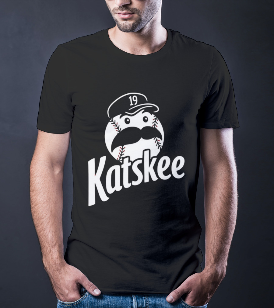Katskee 19 Baseball Mustache Character With Nebraska T-Shirt