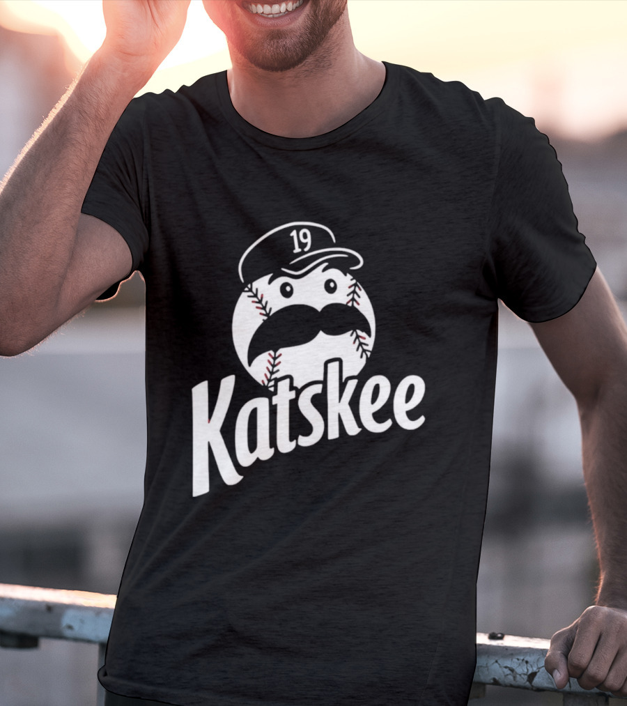 Katskee 19 Baseball Mustache Character With Nebraska T-Shirt