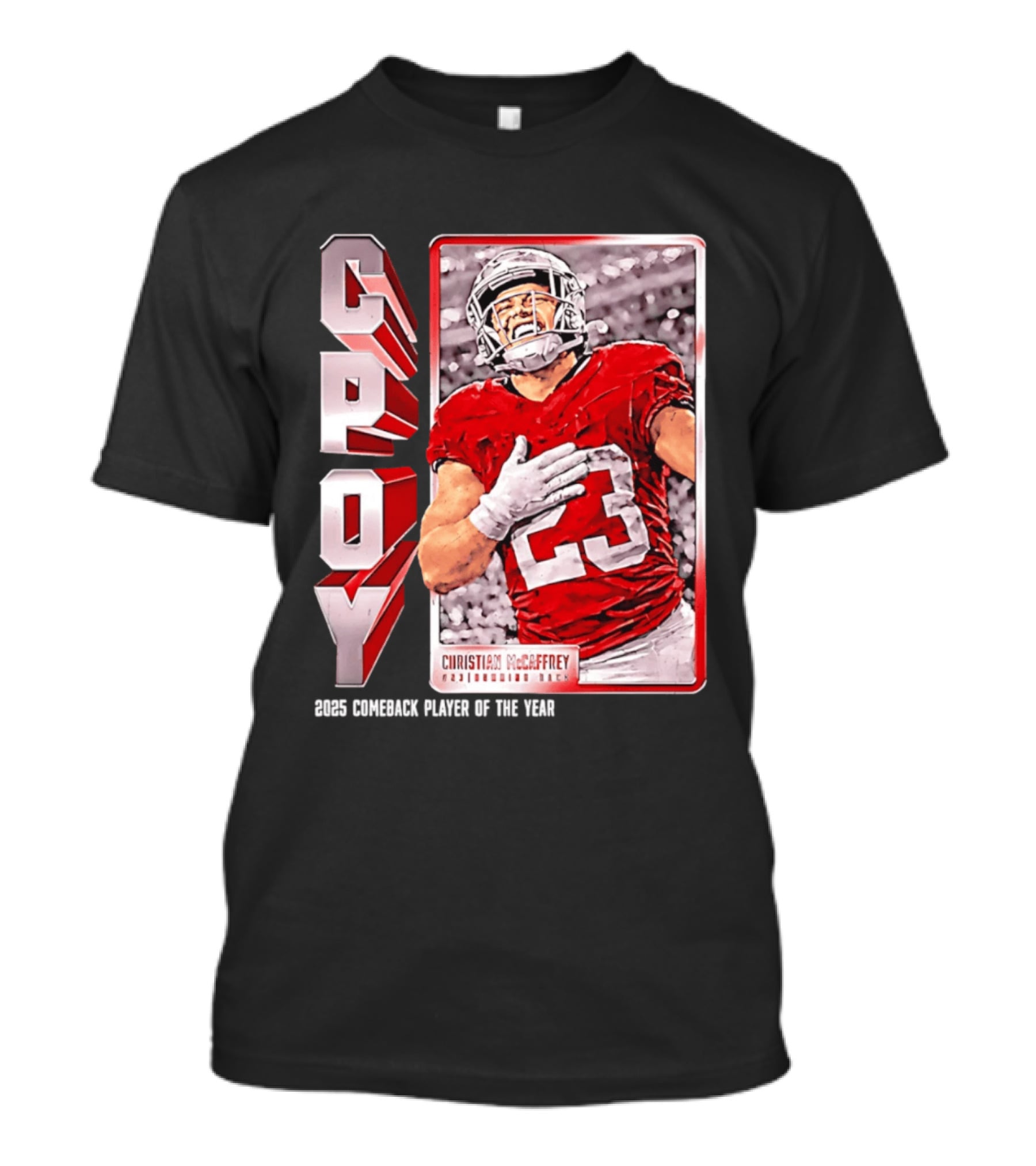 Christian Mccaffrey San Francisco 49ers CPOY 2025 Football Star T-Shirt