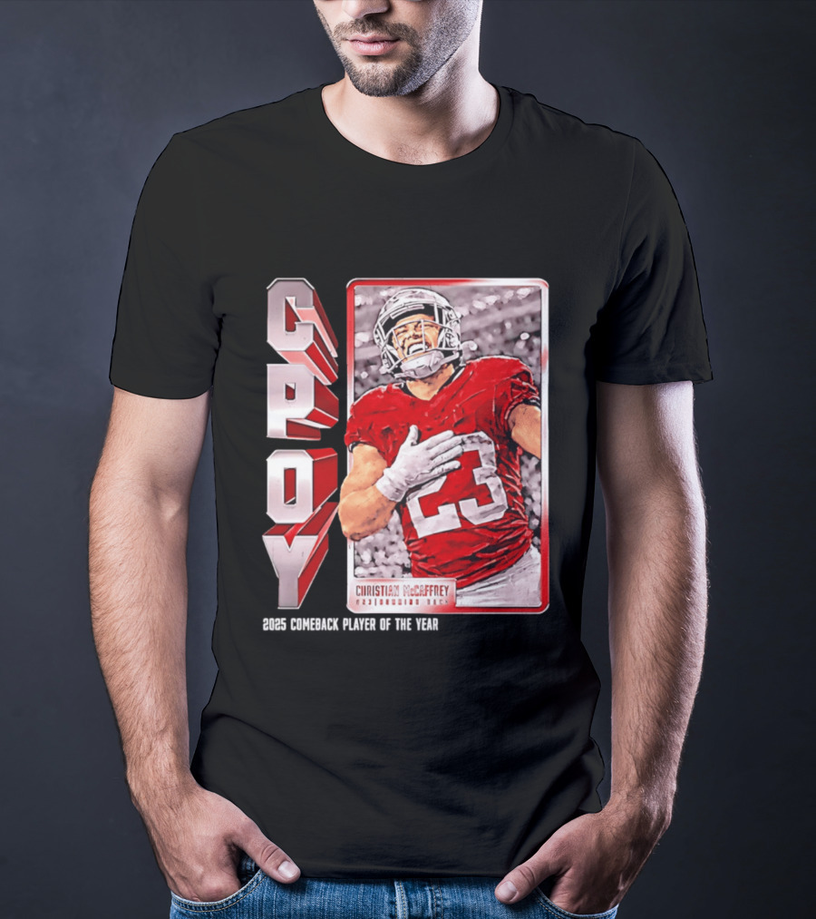 Christian Mccaffrey San Francisco 49ers CPOY 2025 Football Star T-Shirt