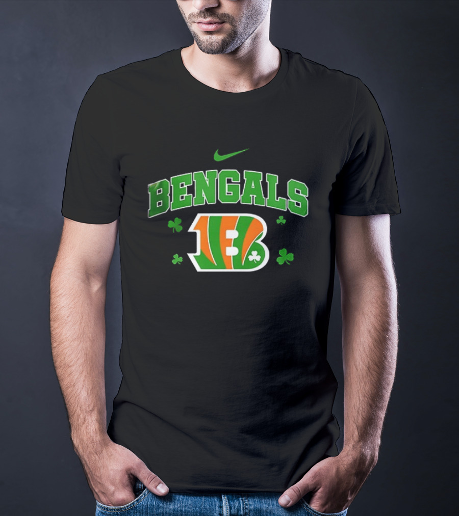 Cincinnati Bengals Irish Green Nike Shamrock T-Shirt