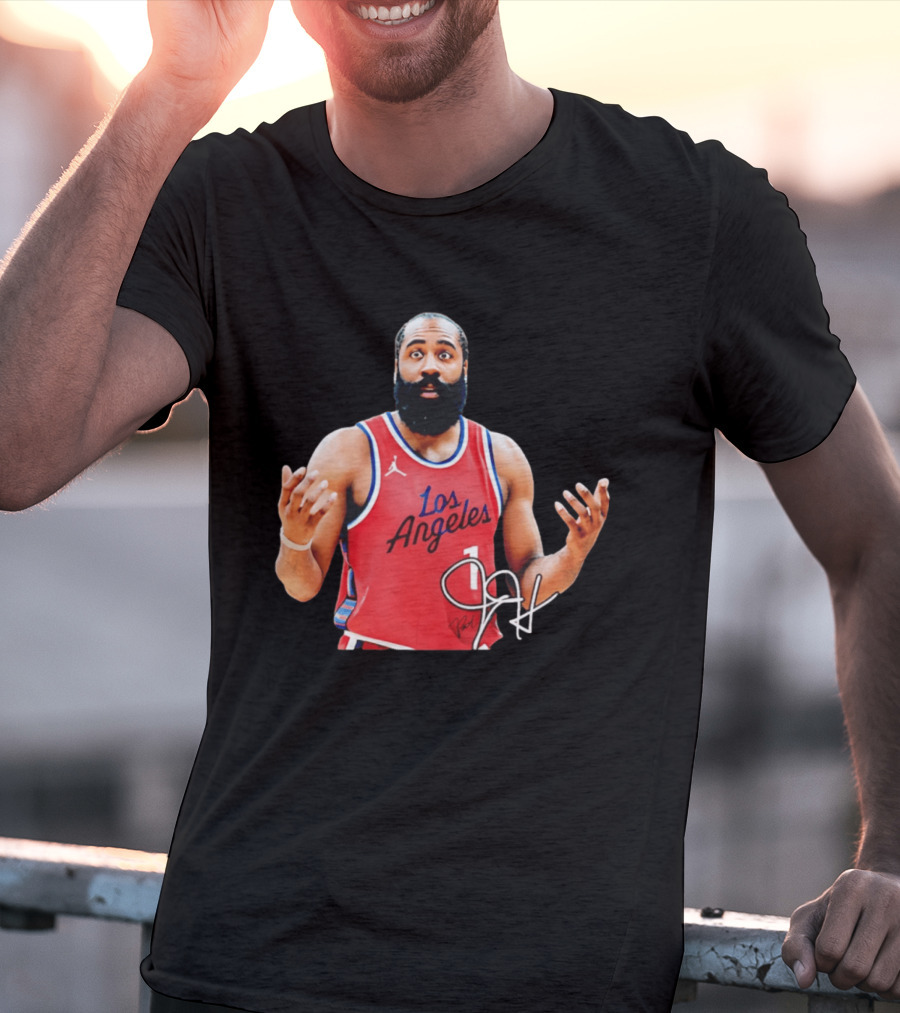 James Harden Los Angeles Basketball Jersey Player Collage T-Shirt