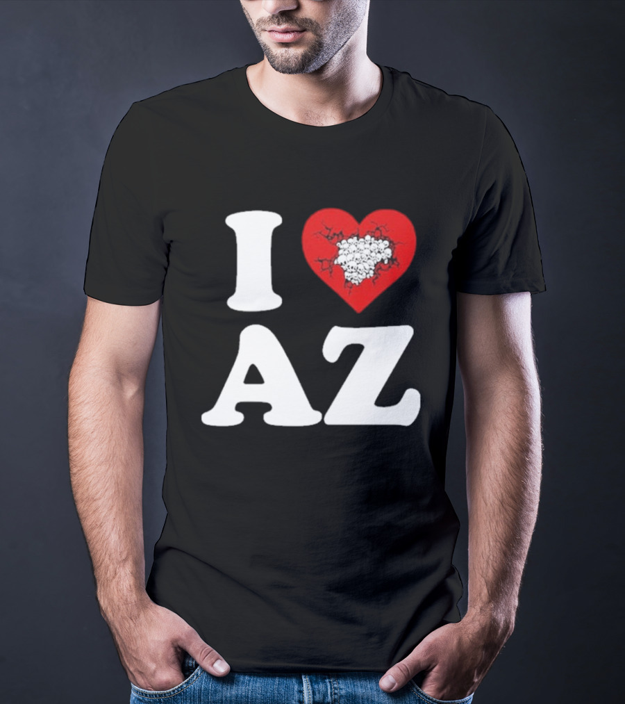 Gatecreeper I Heart Arizona Skull Heart T-Shirt