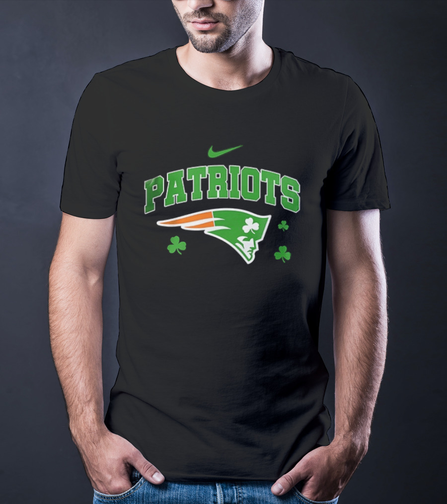 Patriots Irish Clover Green Shamrock Luck T-Shirt