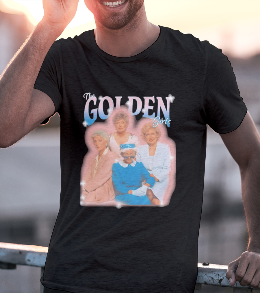 The Golden Girls TV Series Characters With Sparkling Pastel T-Shirt